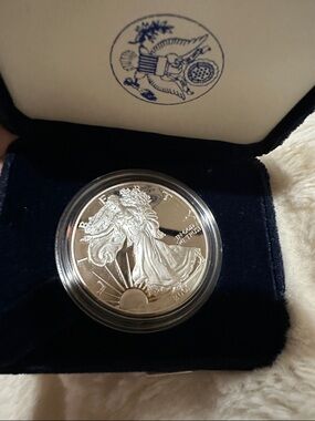 2001 American Silver Eagle Proof $1 – 1 oz .999 Silver w/ Box & COA